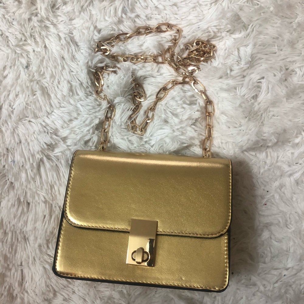 Gold crossbody